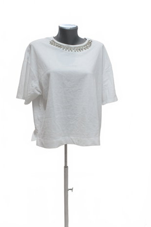 Damen -T-ShirtAmisuohne Aufdruck,farbeweiss,größeM