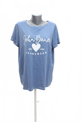 Damen -T-ShirtJohn Banermit Aufdruck,farbeblau,größe44