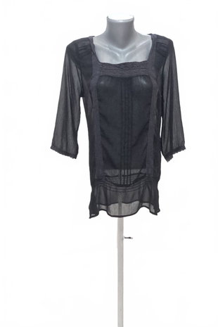 Damen -T-ShirtTuohne Aufdruck,farbeschwarz,größe38