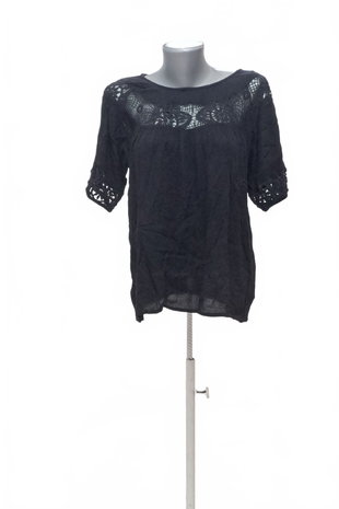 Damen -T-ShirtVilaohne Aufdruck,farbeschwarz,größeS
