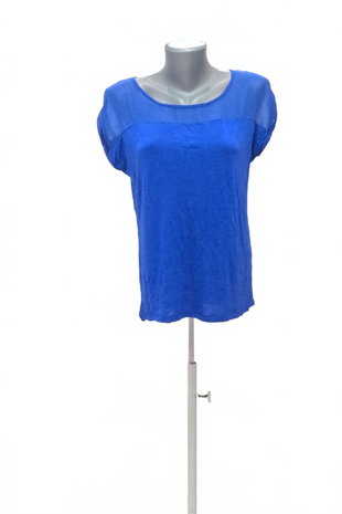 Damen -T-ShirtCamaieuohne Aufdruck,farbeblau,größeM