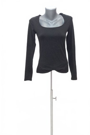 Damen -T-ShirtEsmaraohne Aufdruck,farbeschwarz,größeXS