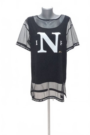 Damen -T-ShirtInfinitemit Aufdruck,farbeschwarz,größe40