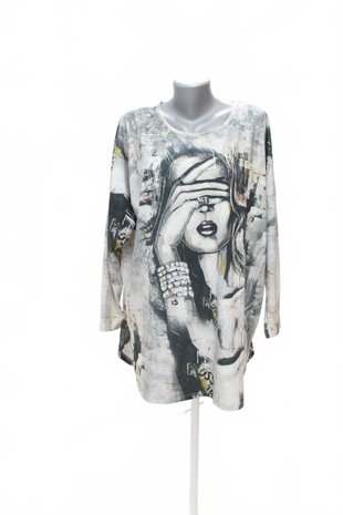 Damen -T-ShirtGenesisohne Aufdruck,farbegemustert,größe2XL