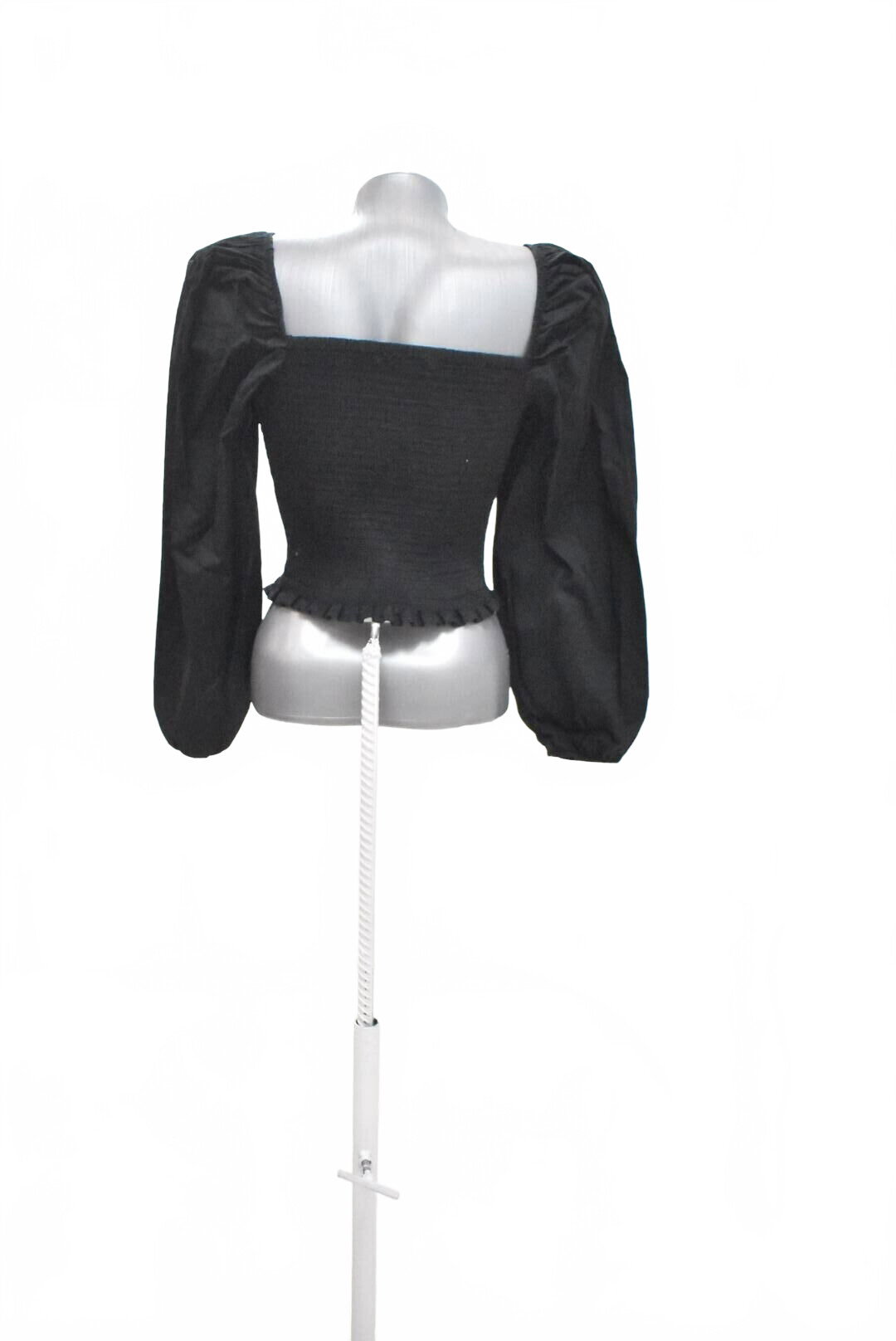 Damen -T-ShirtCroppohne Aufdruck,farbeschwarz,größeM
