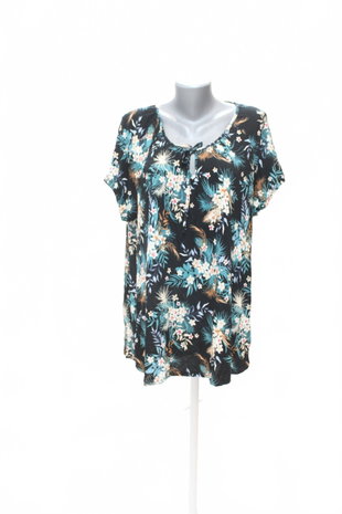 Damen -T-ShirtJaninaohne Aufdruck,farbegeblümt,größe46