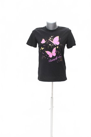 Damen -T-ShirtGenesismit Aufdruck,farbeschwarz,größeS