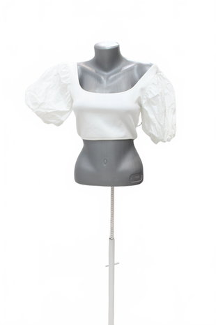 Damen -T-ShirtZaraohne Aufdruck,farbeweiss,größeL
