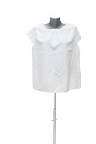 Damen -T-ShirtSheinohne Aufdruck,farbeweiss,größeXL