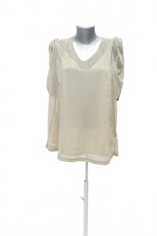 Damen -T-ShirtF&Fohne Aufdruck,farbebeige,größe50