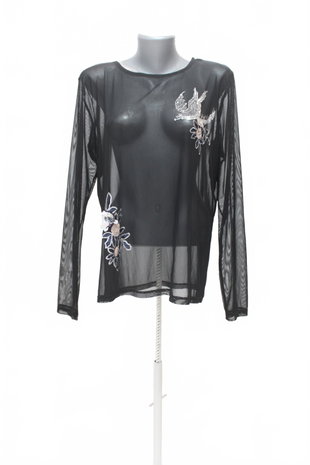 Damen -T-ShirtGenesisohne Aufdruck,farbeschwarz,größeXL