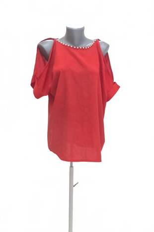 Damen -T-ShirtGenesisohne Aufdruck,farberot,größeL