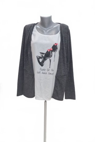 Damen -T-ShirtBréalmit Aufdruck,farbemehrfarbig,größeXL