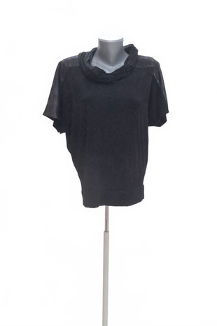 Damen -T-ShirtInfiniteohne Aufdruck,farbeschwarz,größeM