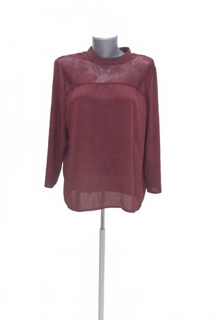Damen -T-ShirtOnlyohne Aufdruck,farbebordo,größe42