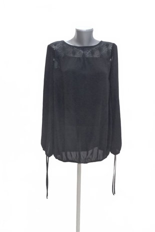 Damen -T-ShirtF&Fohne Aufdruck,farbeschwarz,größe44