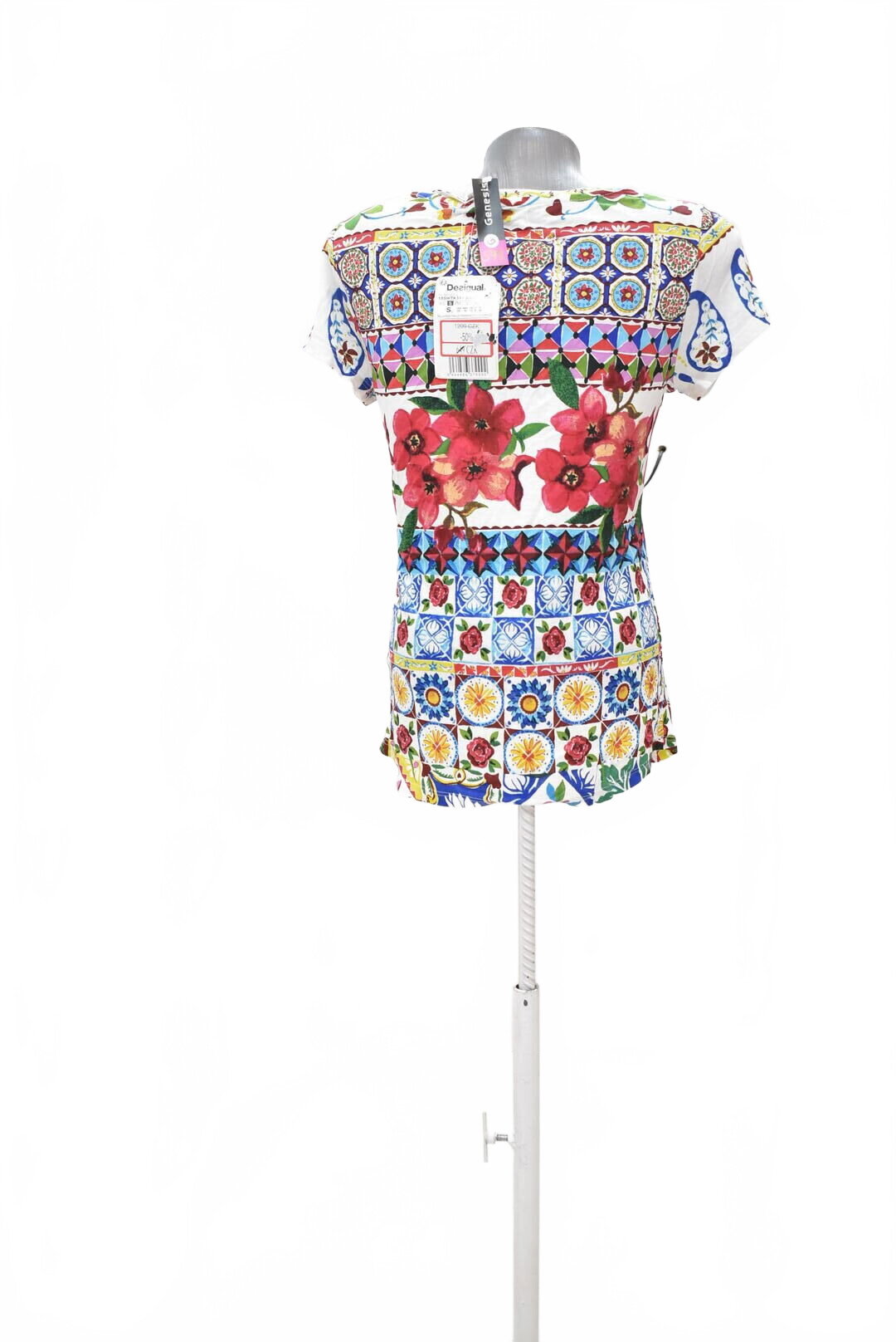 Damen -T-ShirtDesigualohne Aufdruck,farbemehrfarbig,größeS