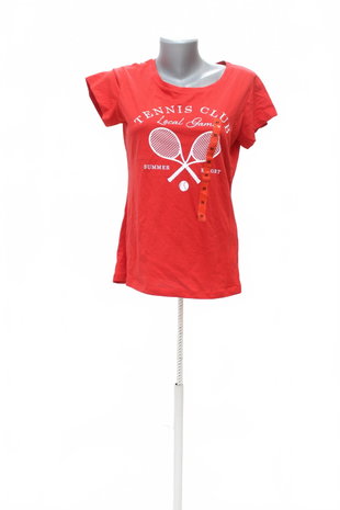 Damen -T-ShirtBelovedmit Aufdruck,farberot,größeM