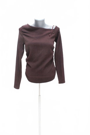 Damen -T-ShirtF&Fohne Aufdruck,farbebordo,größeL