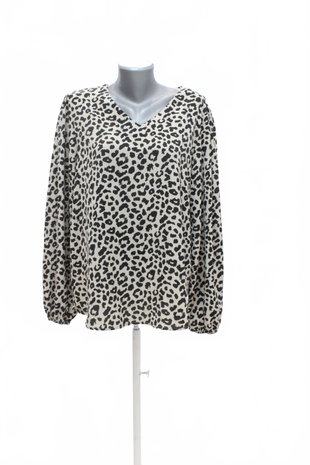 Damen -T-ShirtSheinohne Aufdruck,farbeanimal-print,größeXL