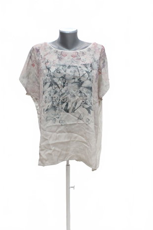 Damen -T-ShirtTom Tailormit Aufdruck,farbegrau,größe2XL