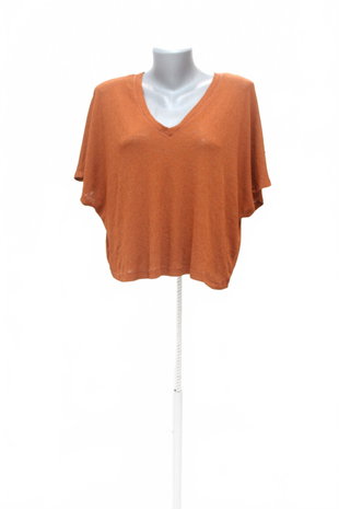 Damen -T-ShirtZaraohne Aufdruck,farbebraun,größeL