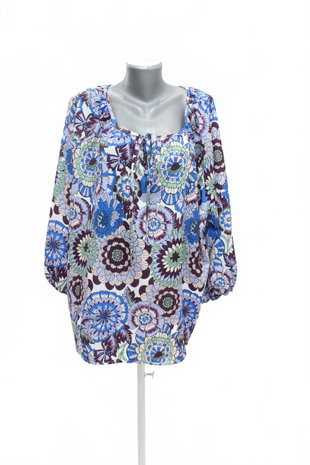 Damen -T-ShirtSheinohne Aufdruck,farbegeblümt,größe4XL