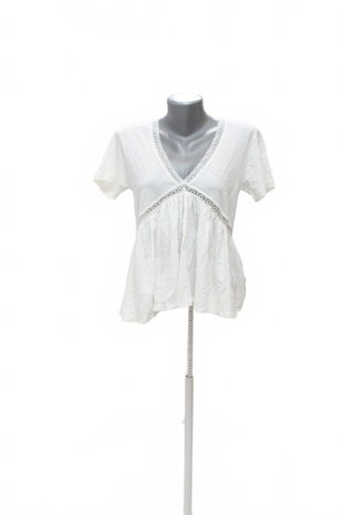 Damen -T-ShirtSinsayohne Aufdruck,farbeweiss,größeM