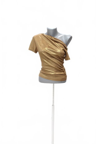 Damen -T-ShirtSheinohne Aufdruck,farbegold,größe38