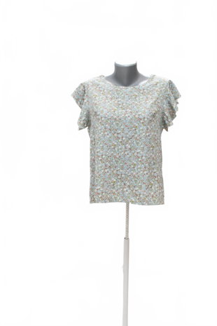 Damen -T-ShirtSheinohne Aufdruck,farbegeblümt,größeM