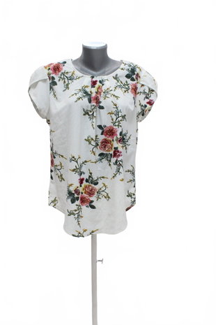 Damen -T-ShirtSheinohne Aufdruck,farbegeblümt,größe44