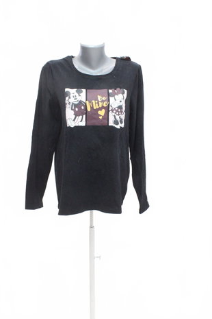 Damen -T-ShirtGenesismit Aufdruck,farbeschwarz,größeM