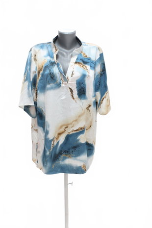 Damen -T-ShirtSheinohne Aufdruck,farbegemustert,größe3XL