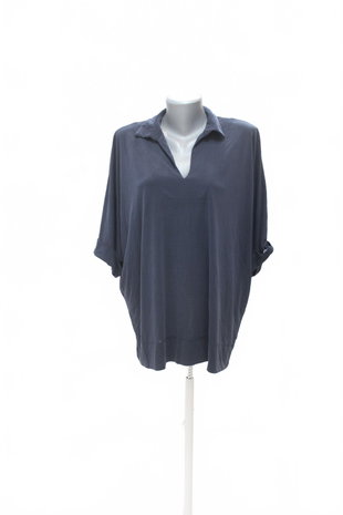 Damen -T-ShirtTatuumohne Aufdruck,farbeblau,größeS