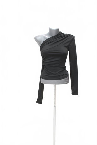 Damen -T-ShirtSheinohne Aufdruck,farbeschwarz,größe34