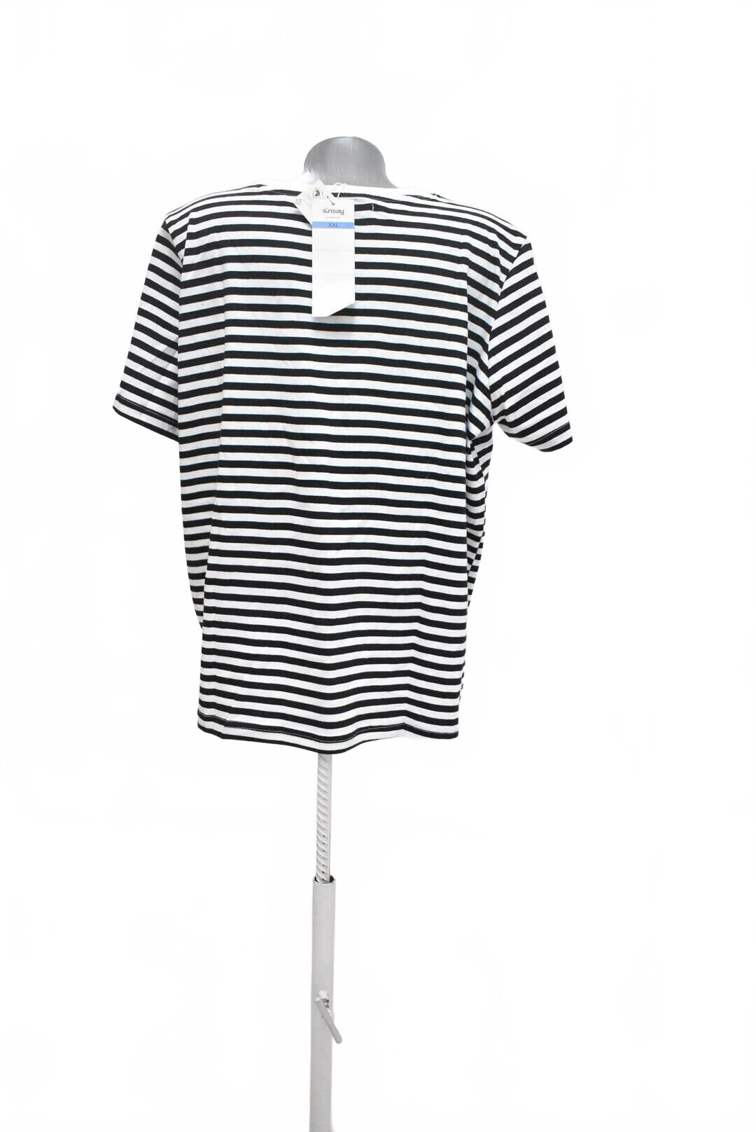 Damen -T-ShirtSinsaymit Aufdruck,farbegestreift,größe2XL