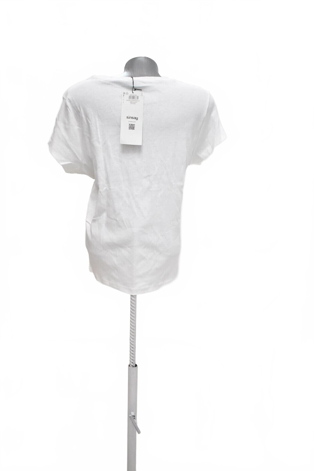 Damen -T-ShirtSinsaymit Aufdruck,farbeweiss,größe2XL