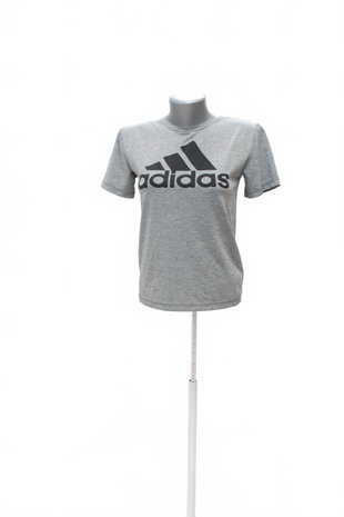 Damen -T-ShirtAdidasmit Aufdruck,farbegrau,größeS