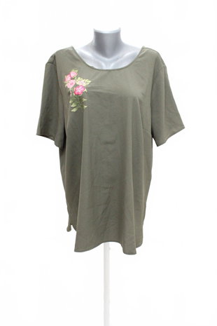 Damen -T-ShirtJaninaohne Aufdruck,farbekhaki,größe46