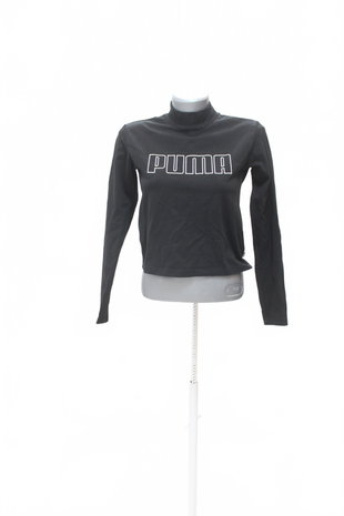 Damen -T-ShirtPumamit Aufdruck,farbeschwarz,größeS