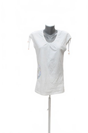 Damen -T-ShirtAlpine Promit Aufdruck,farbeweiss,größeL