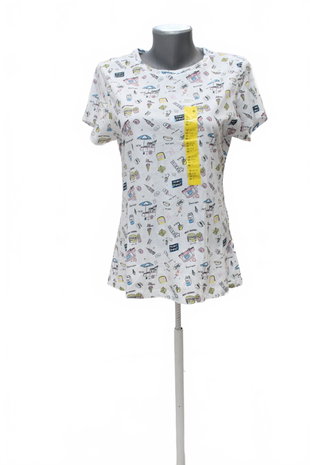 Damen -T-ShirtPrimarkohne Aufdruck,farbegemustert,größe42