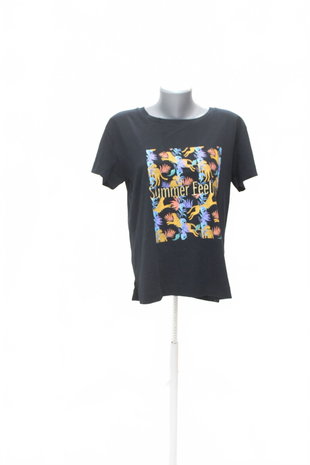 Damen -T-ShirtOrsaymit Aufdruck,farbeschwarz,größeL