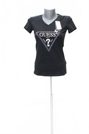 Damen -T-ShirtGuessmit Aufdruck,farbeschwarz,größeS