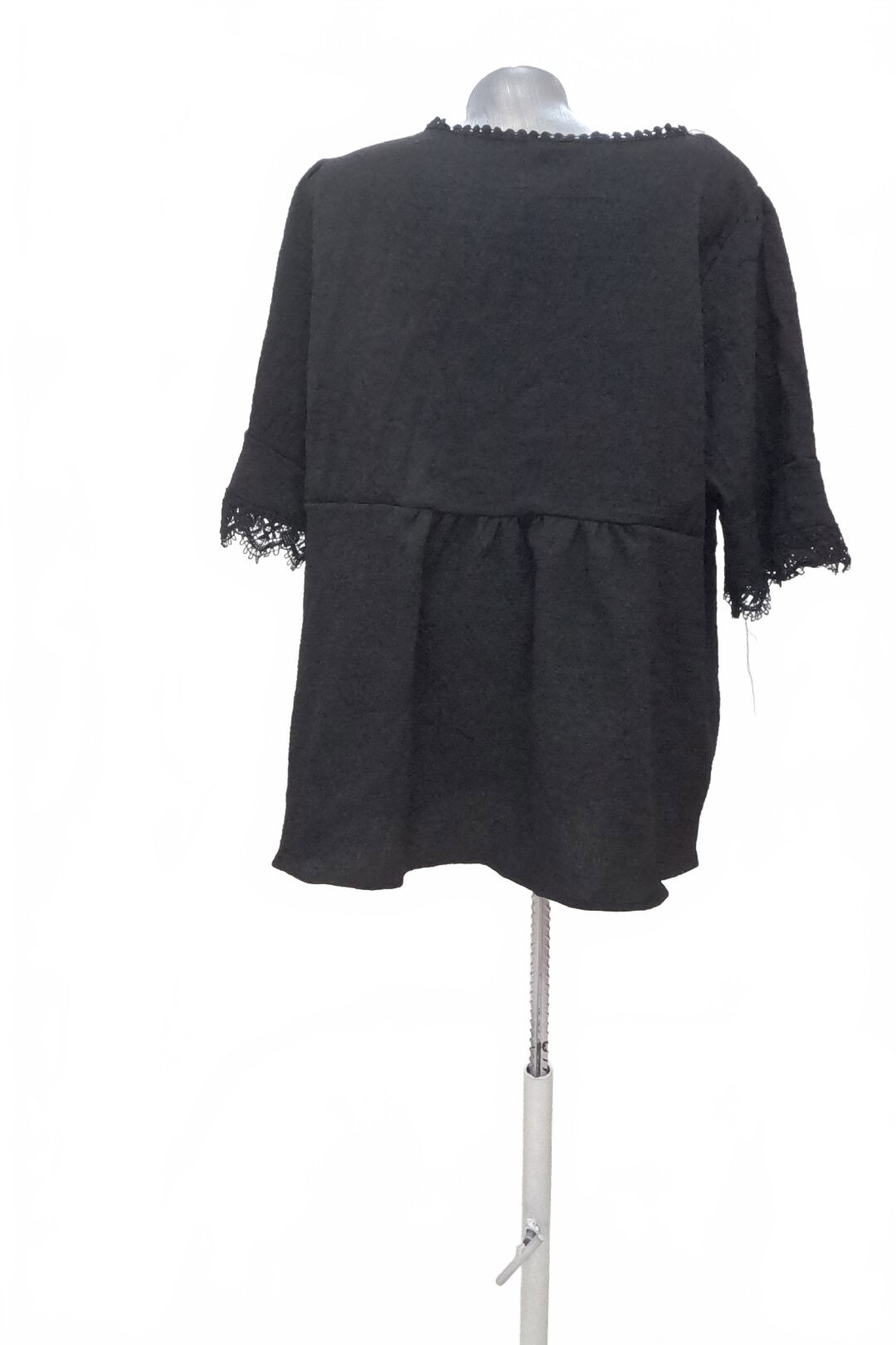 Damen -T-ShirtSheinohne Aufdruck,farbeschwarz,größe2XL