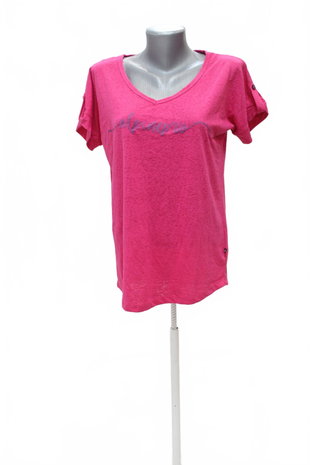 Damen -T-ShirtAlpine Promit Aufdruck,farberute,größeL