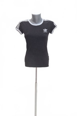 Damen -T-ShirtAdidasohne Aufdruck,farbeschwarz,größeS