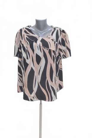 Damen -T-ShirtSheinohne Aufdruck,farbegemustert,größe3XL