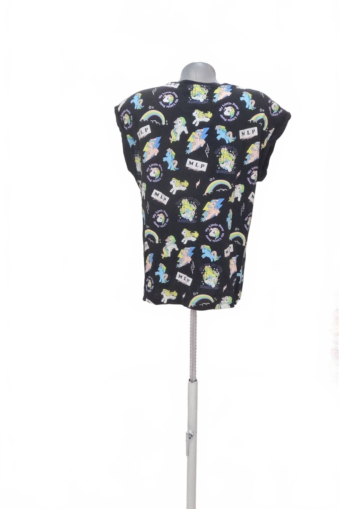 Damen -T-ShirtCroppohne Aufdruck,farbegemustert,größeL
