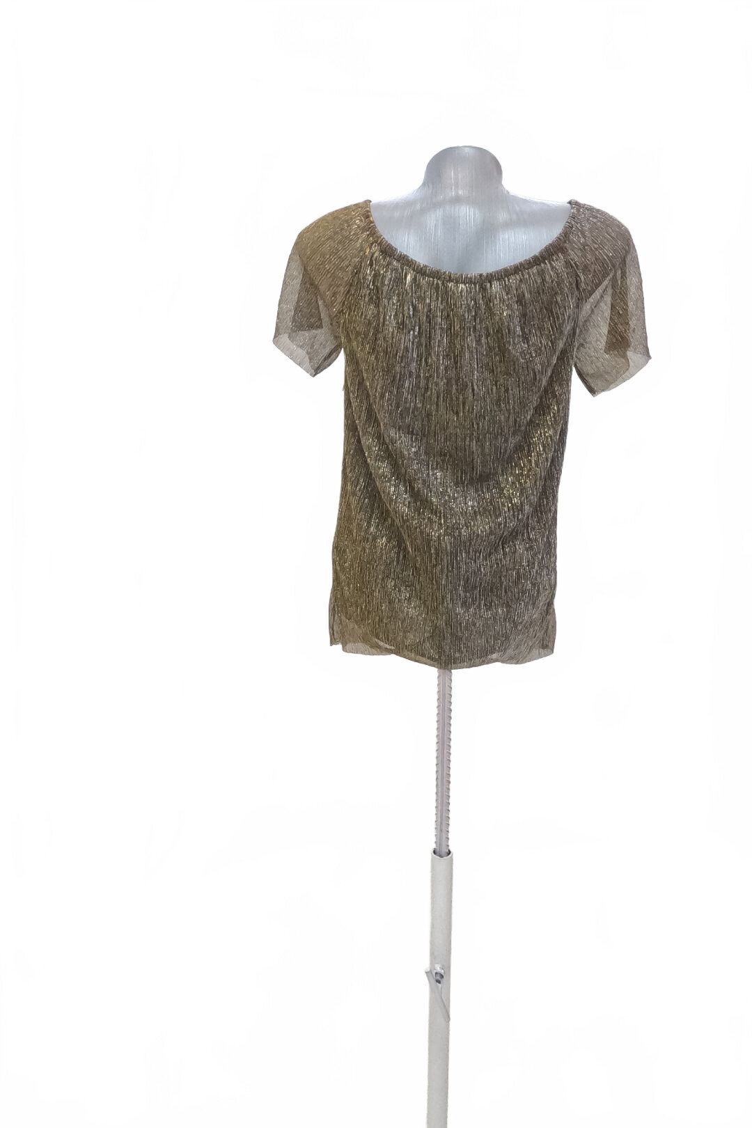 Damen -T-ShirtGateohne Aufdruck,farbegold,größeXS